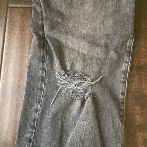 Garage Denim wide leg black jeans size 27 distressed - Picture 3 of 6